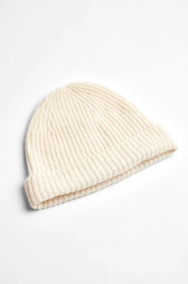 Accessories Women Rails Autumn Cashmere Silk Knit Hat Ivory
