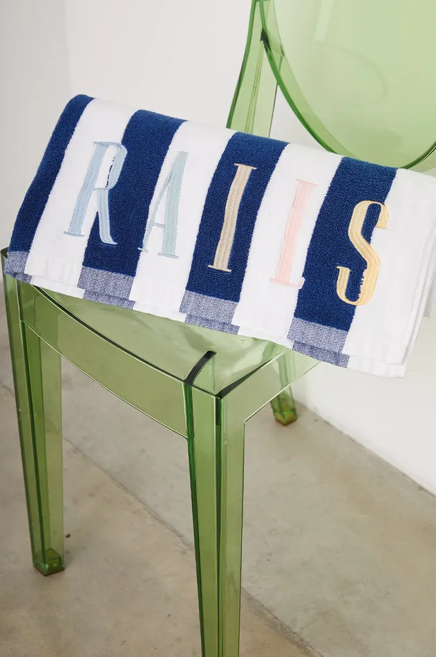 Accessories Women Rails Beach Towel Blue White Rainbow Embroidery Accessories Women Rails Beach Towel Blue White Rainbow Embroidery