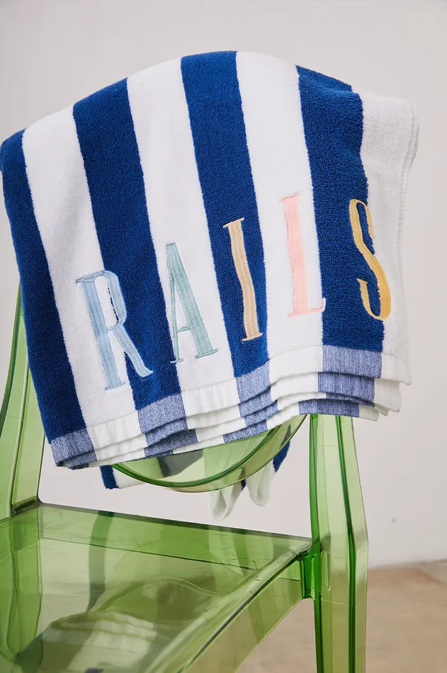 Accessories Women Rails Beach Towel Blue White Rainbow Embroidery Accessories Women Rails Beach Towel Blue White Rainbow Embroidery