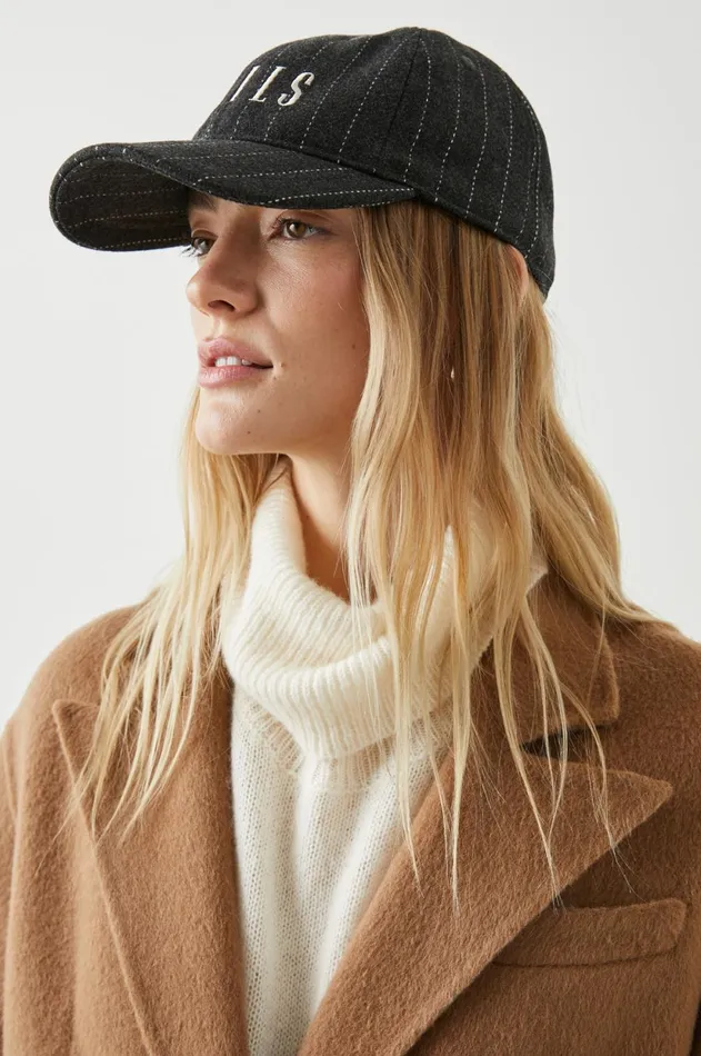 Accessories Women Rails Rails Baseball Cap Charcoal Pinstripe