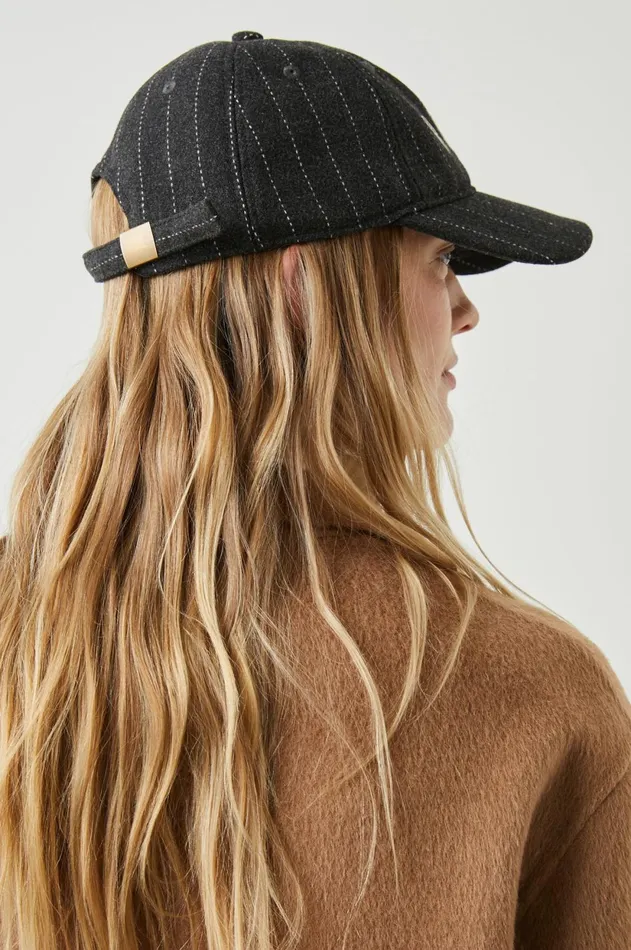 Accessories Women Rails Rails Baseball Cap Charcoal Pinstripe