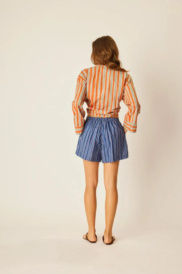 Adriana Top Batik Stripe Sage Women Natalie Martin Tops