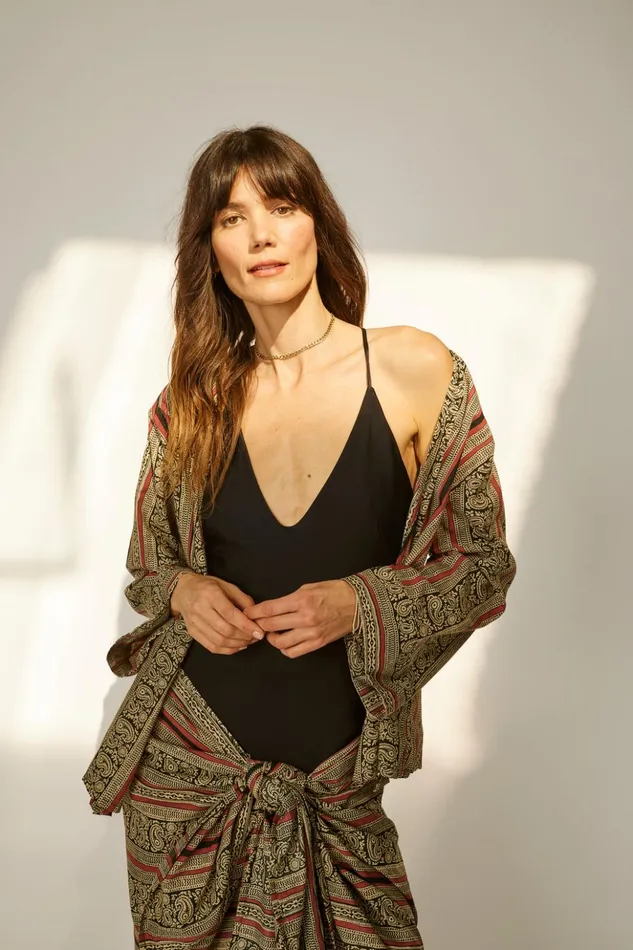 Adriana Top Paisley Stripe Black Women Natalie Martin Tops