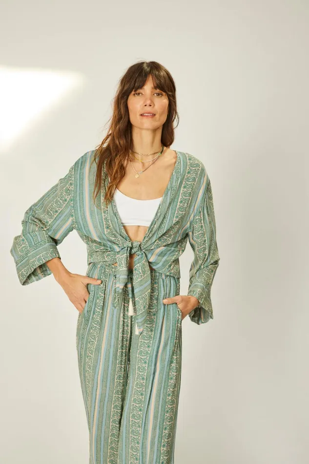 Adriana Top Paisley Stripe Pool Women Natalie Martin Tops Adriana Top Paisley Stripe Pool Women Natalie Martin Tops