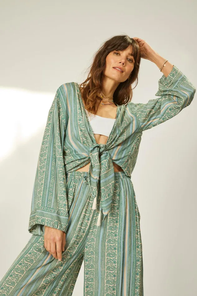 Adriana Top Paisley Stripe Pool Women Natalie Martin Tops Adriana Top Paisley Stripe Pool Women Natalie Martin Tops