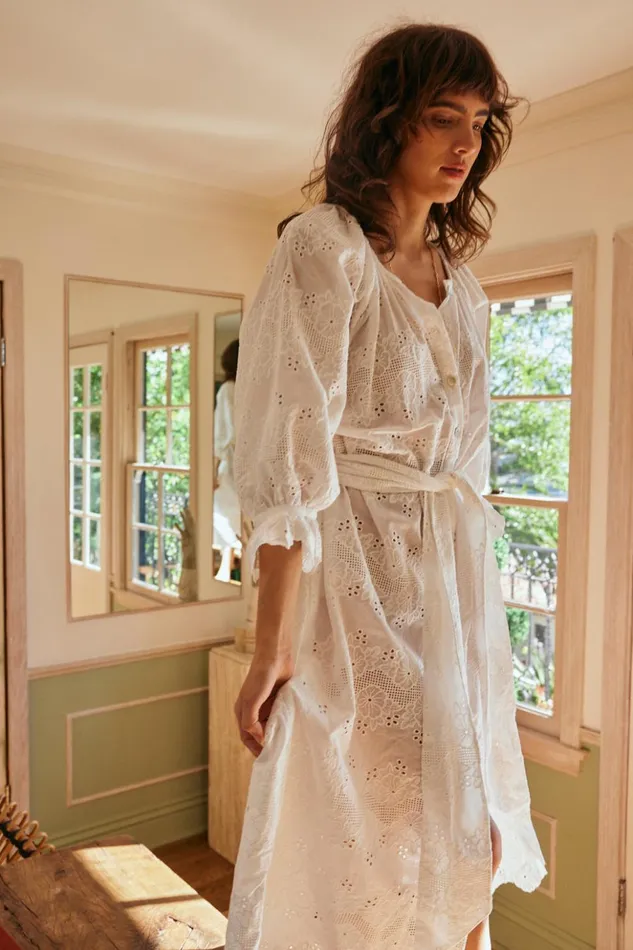 Alex Midi With Sash Geranium Milk Women Natalie Martin Dresses Alex Midi With Sash Geranium Milk Women Natalie Martin Dresses