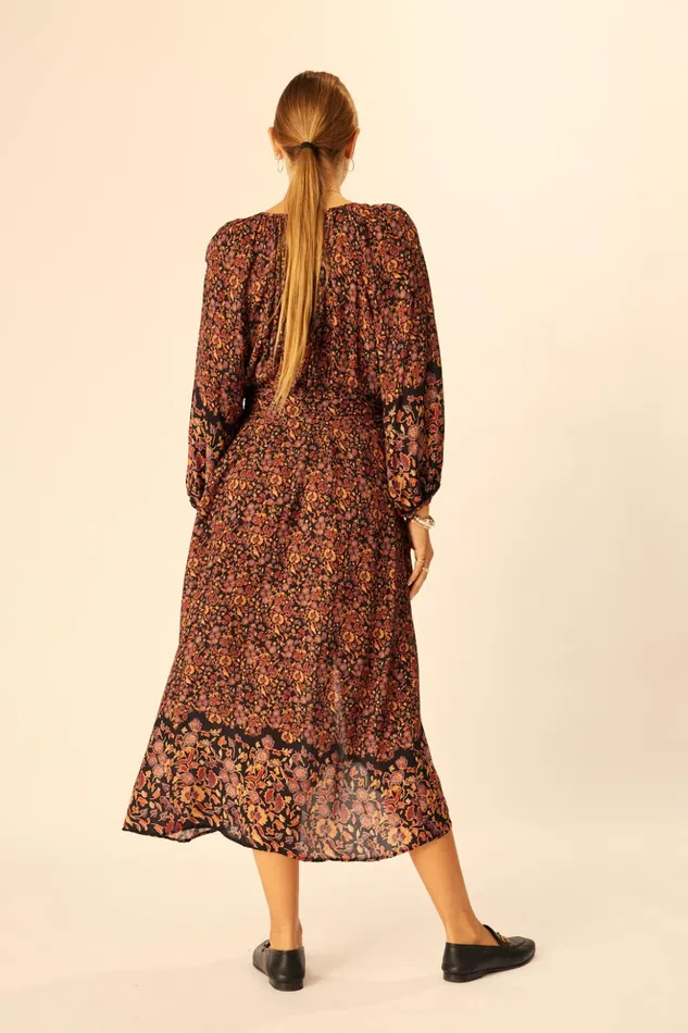 Alex Midi With Sash Petite Fleur Aubergine Women Natalie Martin Dresses