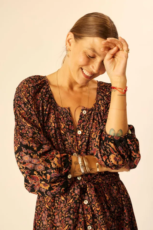 Alex Midi With Sash Petite Fleur Aubergine Women Natalie Martin Dresses