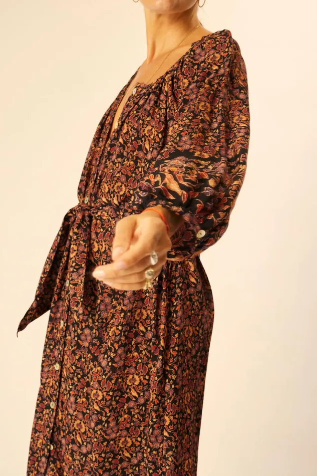 Alex Midi With Sash Petite Fleur Aubergine Women Natalie Martin Dresses