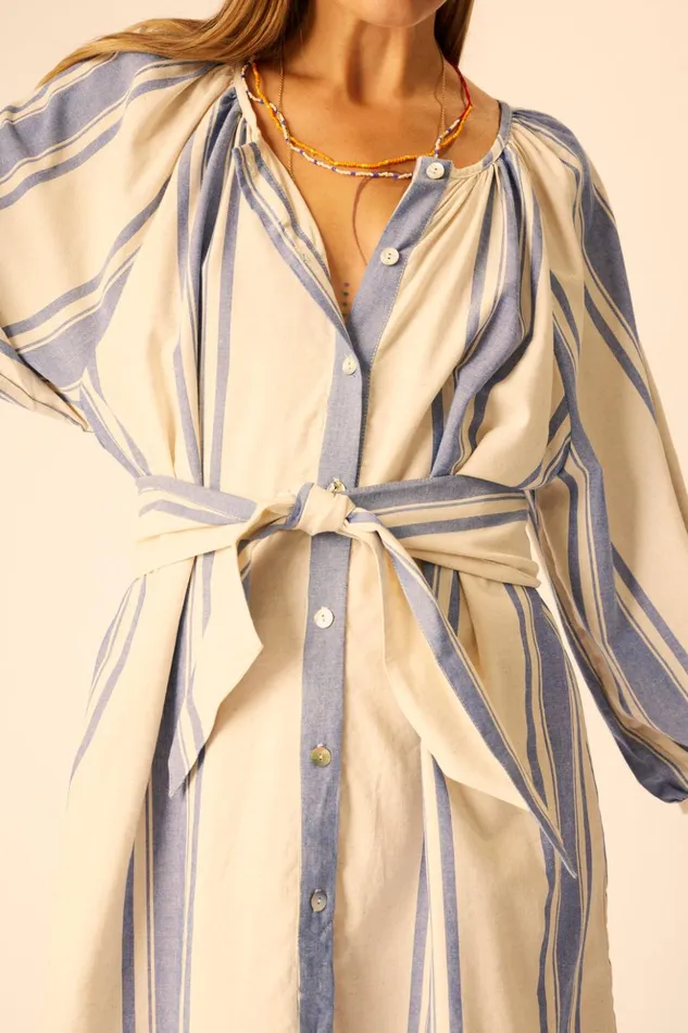 Alex Short Dress French Stripe Blue Women Natalie Martin Dresses