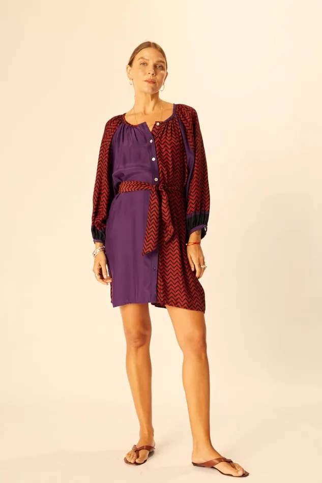 Alex Short Dress Petite Fleur Aubergine Women Natalie Martin Dresses