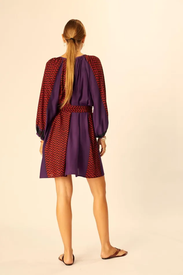 Alex Short Dress Petite Fleur Aubergine Women Natalie Martin Dresses