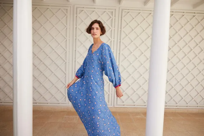 Alice Dress Pinwheel Denim Women Natalie Martin Dresses