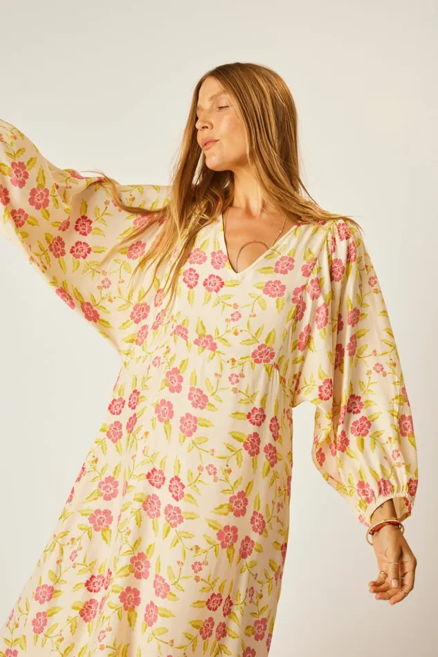 Alice Dress Prairie Dusty Crimson Women Natalie Martin Dresses