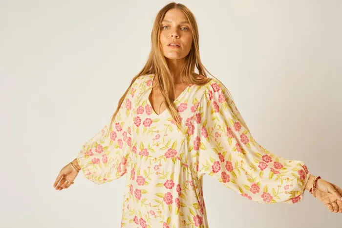 Alice Dress Prairie Dusty Crimson Women Natalie Martin Dresses