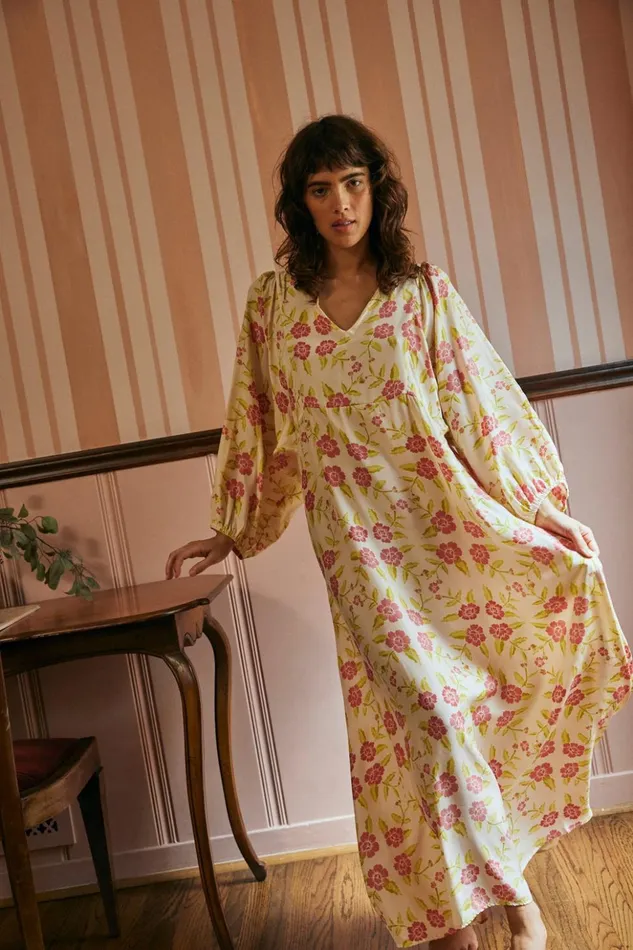 Alice Dress Prairie Dusty Crimson Women Natalie Martin Dresses
