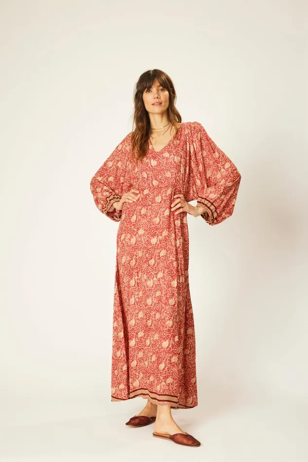 Alice Dress Water Lily Terracotta Women Natalie Martin Dresses