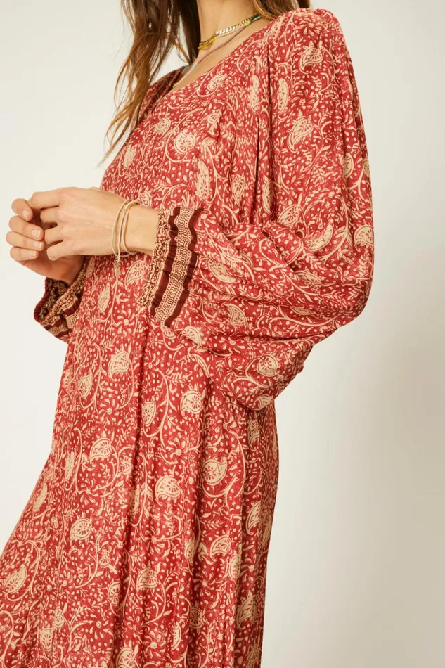 Alice Dress Water Lily Terracotta Women Natalie Martin Dresses