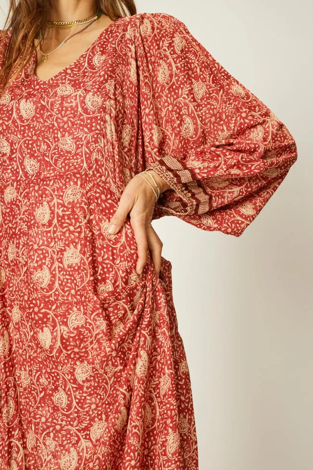 Alice Dress Water Lily Terracotta Women Natalie Martin Dresses