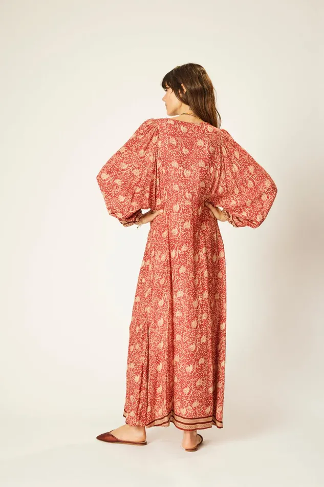Alice Dress Water Lily Terracotta Women Natalie Martin Dresses