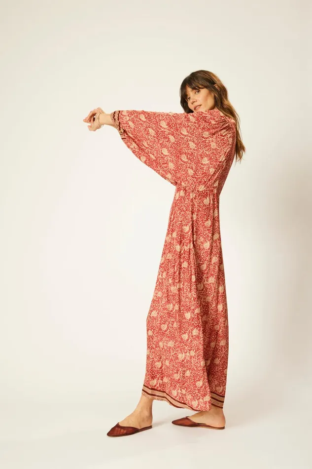 Alice Dress Water Lily Terracotta Women Natalie Martin Dresses