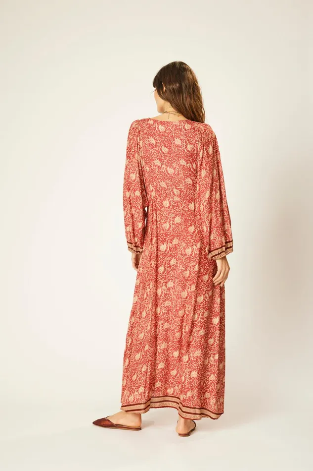 Alice Dress Water Lily Terracotta Women Natalie Martin Dresses
