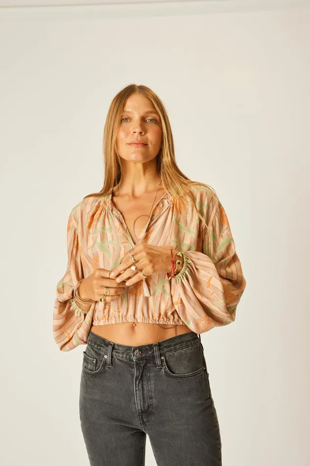 Amelia Top Chamomile Apricot Women Natalie Martin Tops