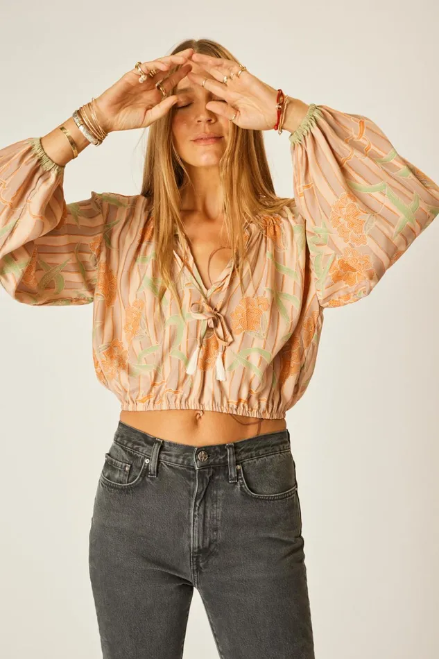 Amelia Top Chamomile Apricot Women Natalie Martin Tops Amelia Top Chamomile Apricot Women Natalie Martin Tops