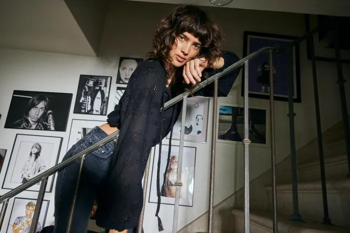 Amelia Top Geranium Midnight Women Natalie Martin Tops Amelia Top Geranium Midnight Women Natalie Martin Tops