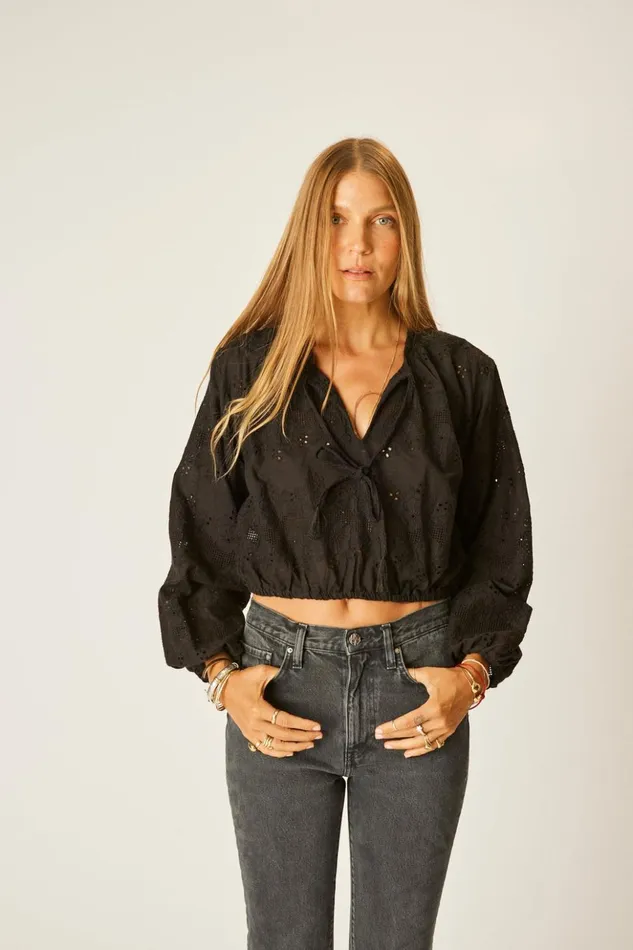 Amelia Top Geranium Midnight Women Natalie Martin Tops Amelia Top Geranium Midnight Women Natalie Martin Tops