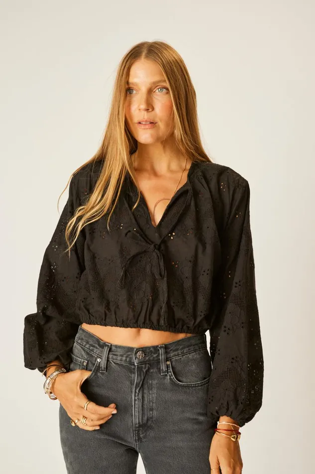 Amelia Top Geranium Midnight Women Natalie Martin Tops Amelia Top Geranium Midnight Women Natalie Martin Tops