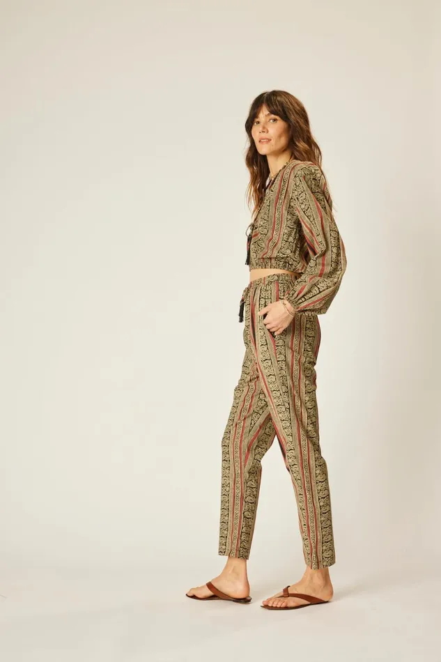 Amelia Top Paisley Stripe Black Women Natalie Martin Tops Amelia Top Paisley Stripe Black Women Natalie Martin Tops