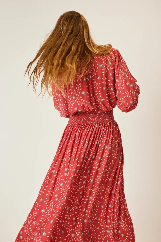 Amelia Top Pinwheel Barn Red Women Natalie Martin Tops