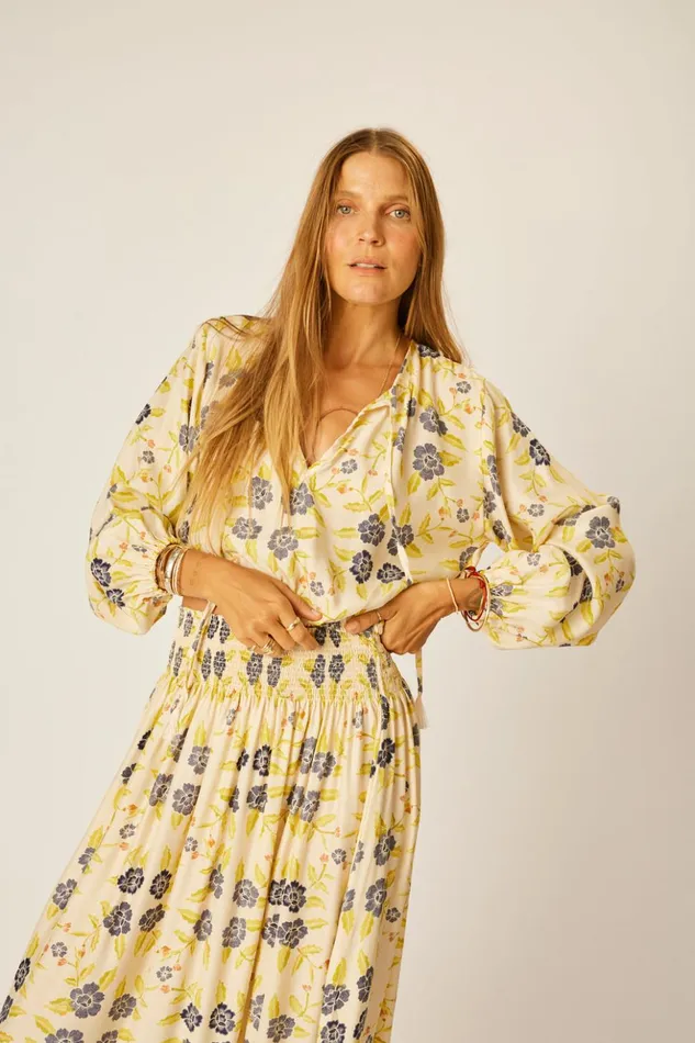 Amelia Top Prairie Indigo Women Natalie Martin Tops