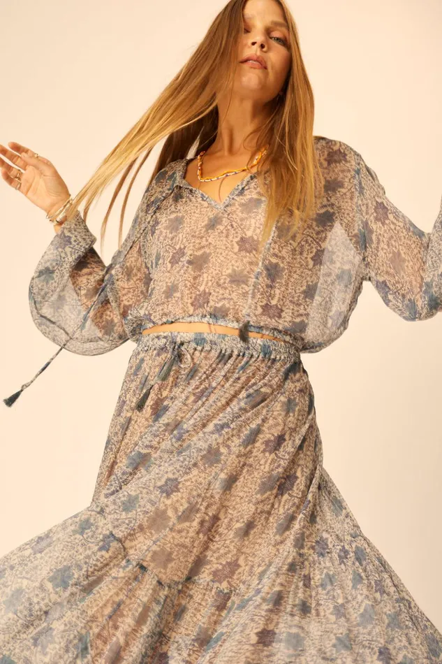 Amelia Top Snowflake Sea Women Natalie Martin Tops