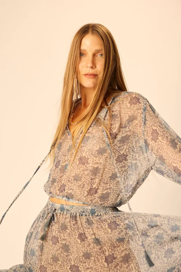 Amelia Top Snowflake Sea Women Natalie Martin Tops