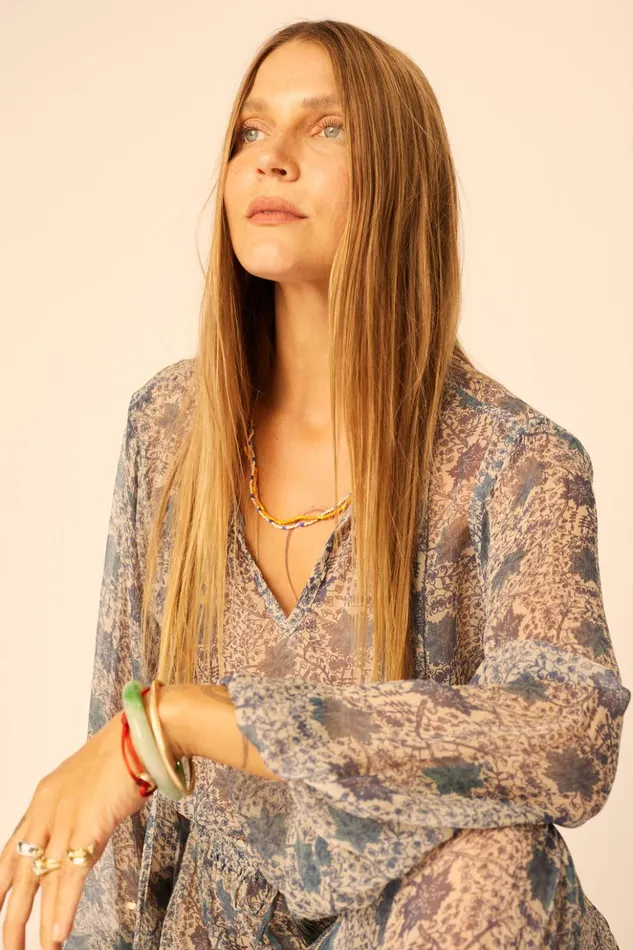 Amelia Top Snowflake Sea Women Natalie Martin Tops