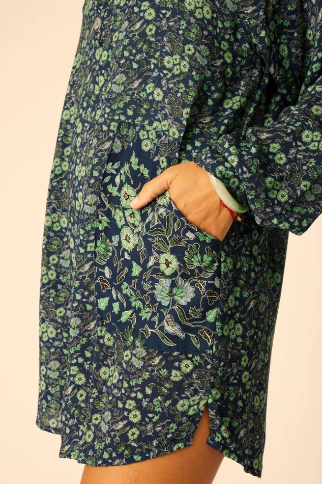 Aprs Swim Shirt Petite Fleur Marine Women Natalie Martin Coverups