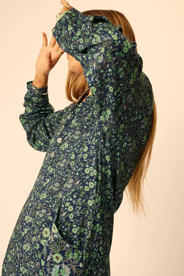 Aprs Swim Shirt Petite Fleur Marine Women Natalie Martin Coverups