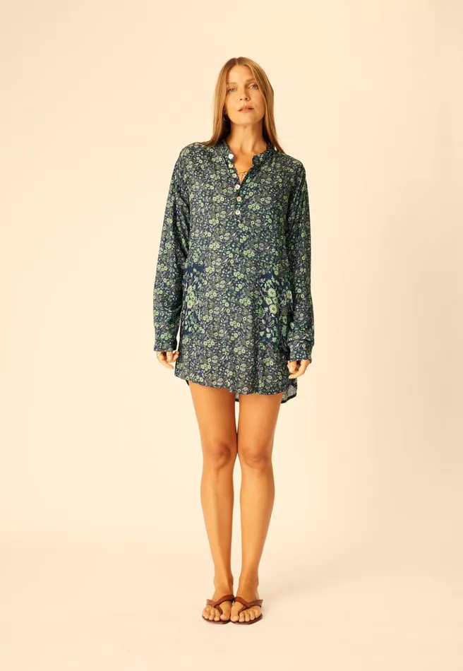 Aprs Swim Shirt Petite Fleur Marine Women Natalie Martin Coverups