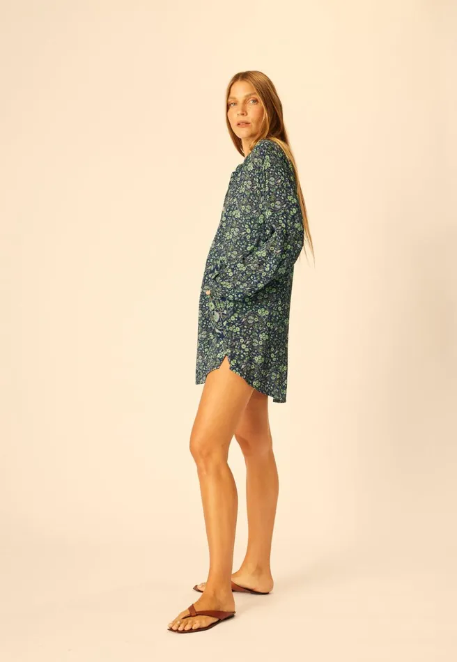 Aprs Swim Shirt Petite Fleur Marine Women Natalie Martin Coverups