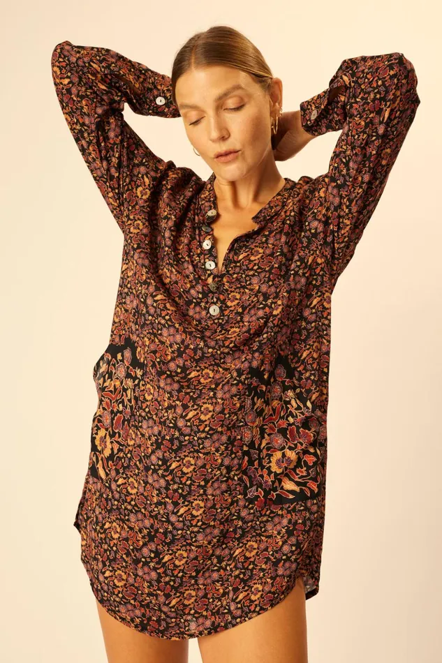 Aprs Swim Shirt Petite Fleur Noire Women Natalie Martin Coverups