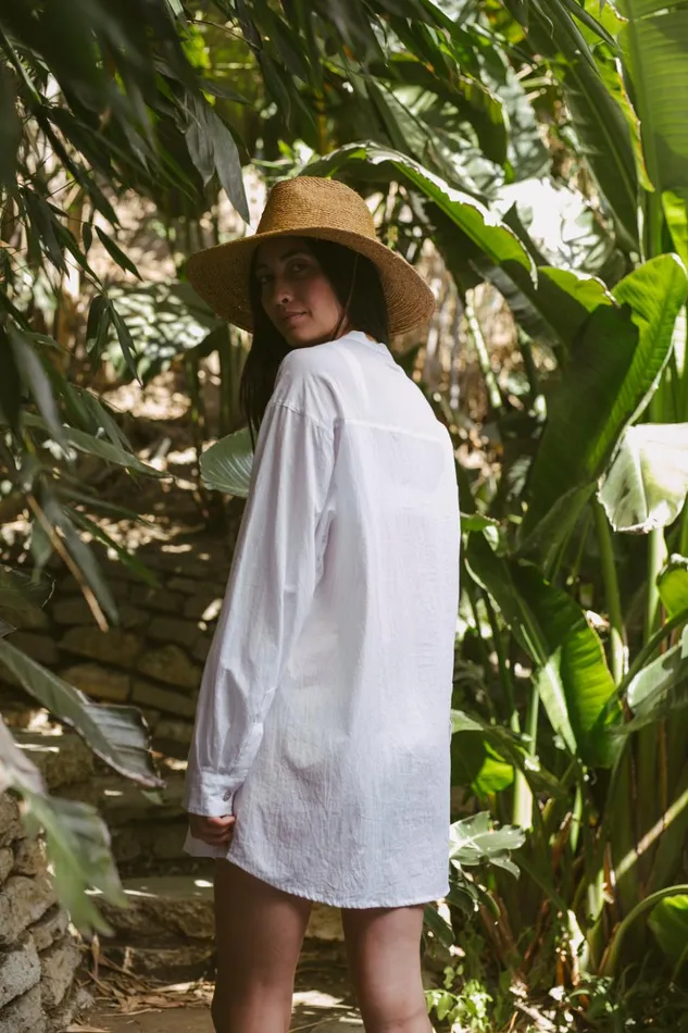 Aprs Swim Shirt White Flat Cotton Women Natalie Martin Coverups