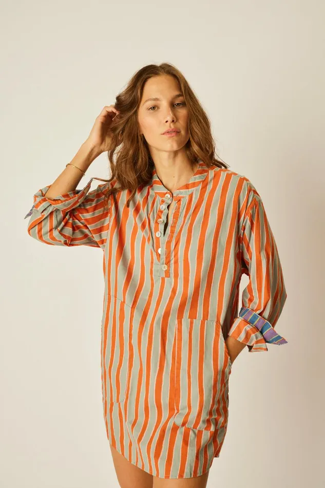Aprs Swim Top Batik Stripe Sage Women Natalie Martin Tops