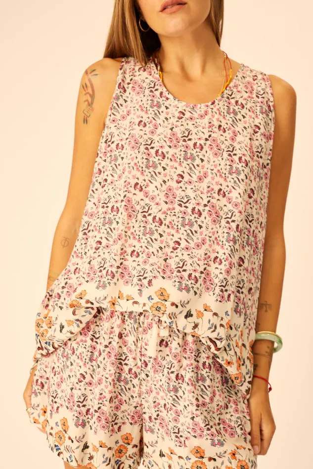 Ariana Tank Petite Fleur Rose Women Natalie Martin Tops