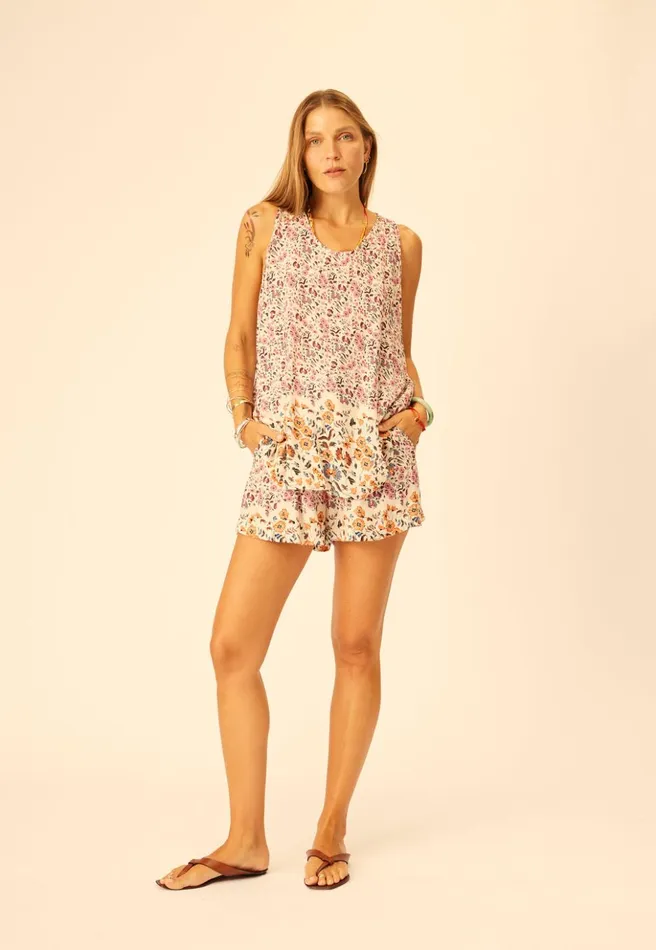 Ariana Tank Petite Fleur Rose Women Natalie Martin Tops