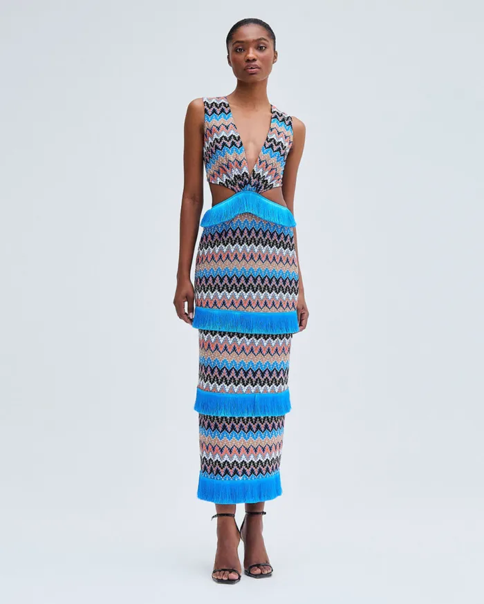 Beach Dresses Women Patbo Crochet Cutout Midi Dress Black Multi