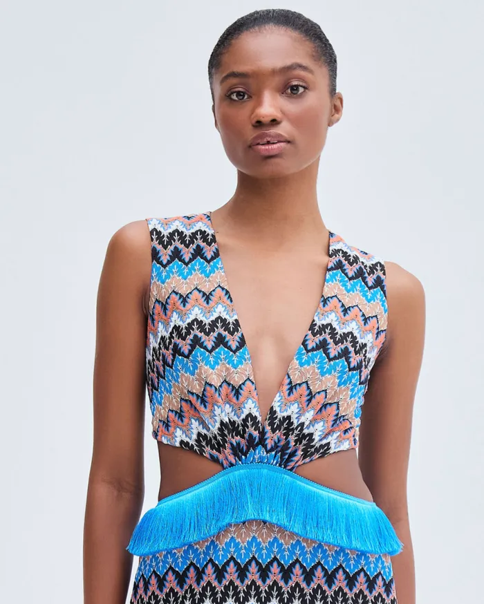 Beach Dresses Women Patbo Crochet Cutout Midi Dress Black Multi