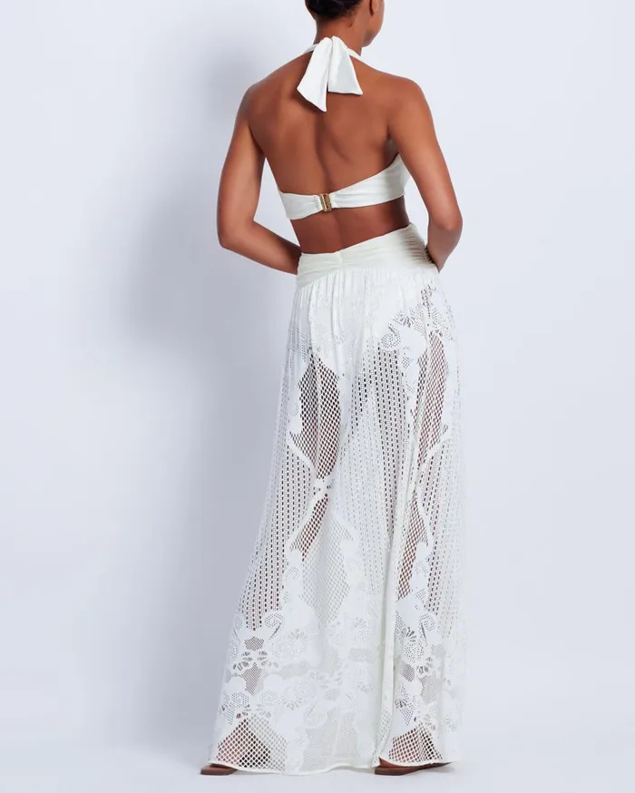 Beach Dresses Women Patbo CutOut Beach Dress White