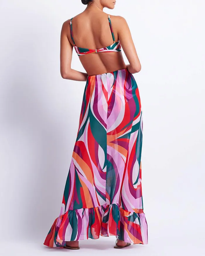 Beach Dresses Women Patbo Delos CutOut Beach Dress Red Multi